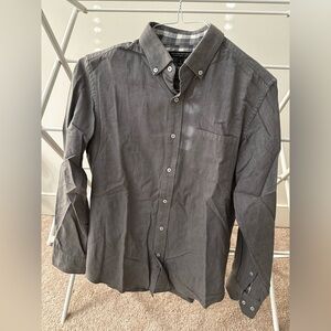 Banana Republic Luxe Flannel Gray Shirt